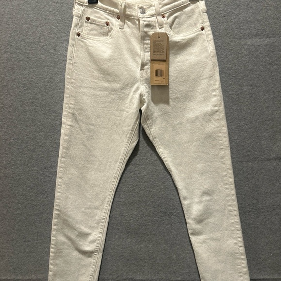 Levi's Denim - Levi's Women’s Skinny Hi-Rise -White Skinny Jeans 25X28 NWT Fringe Hem